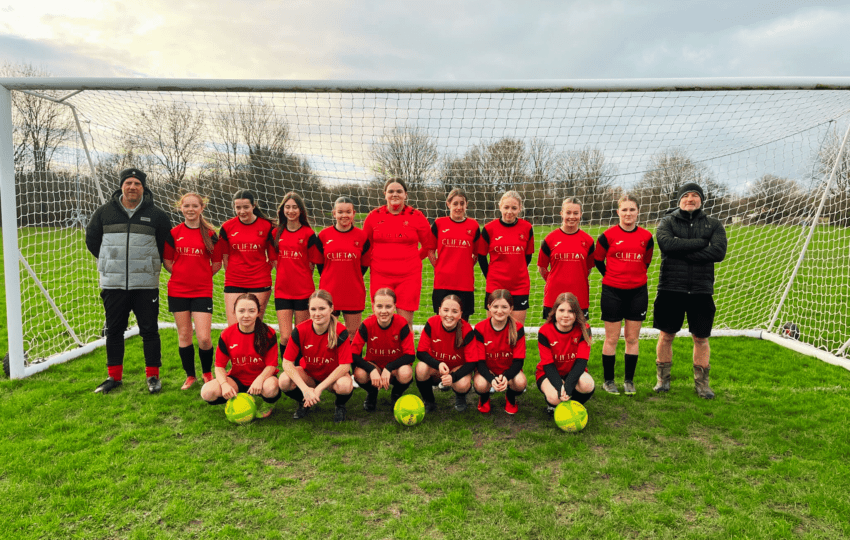 Clevedon United Girls Football Team Wearing New Kit From Sponsors Clifton Outdoor Kitchens